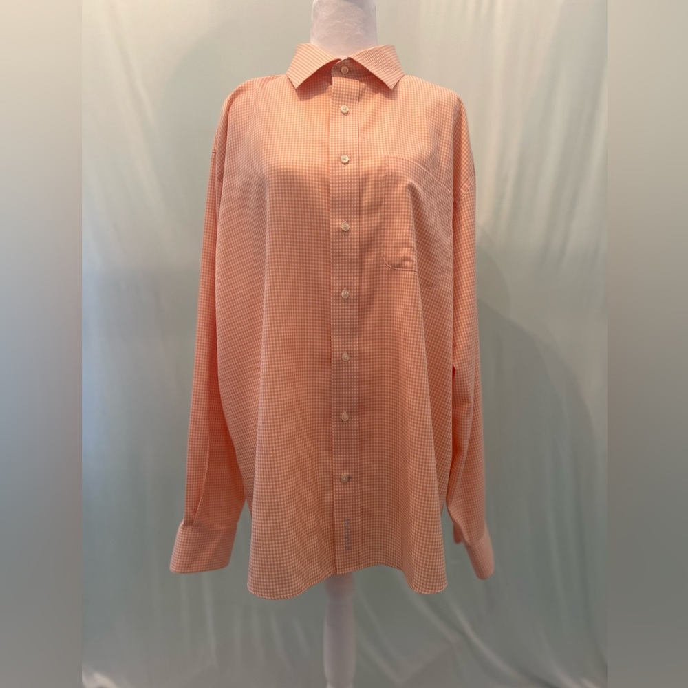 Jos. A. BANK Signature Collection Men’s XL Orange Gingham Shirt